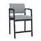 Lesro Lenox Steel Hip Chair Metal Frame, Black, RS Fog Upholstery LS1161 - alternate 1